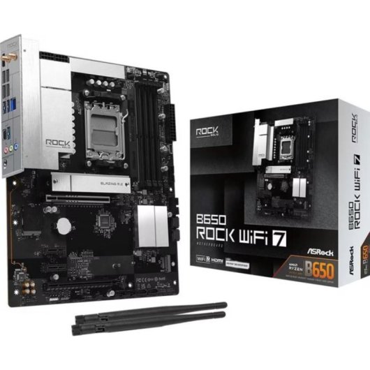 Placa Base AsRock B650 Rock WiFi7 AM5 ATX Wi-Fi 7 PCIe 5.0 DDR5