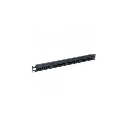 Panel de parcheo Phasak 19" Cat.6 UTP RJ45 LSA 24P 1U negro