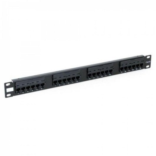 Panel de parcheo Phasak 19" Cat.6 UTP RJ45 LSA 24P 1U negro