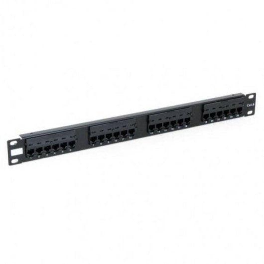 Panel de parcheo Phasak 19" Cat.6 UTP RJ45 LSA 24P 1U negro