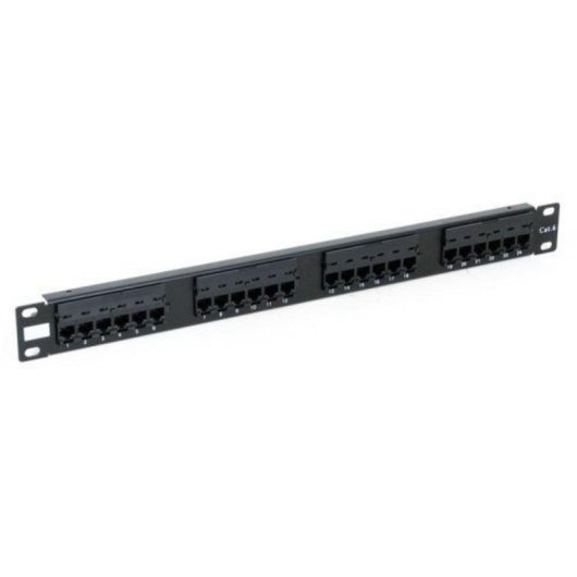 Panel de parcheo Phasak 19" Cat.6 UTP RJ45 LSA 24P 1U negro