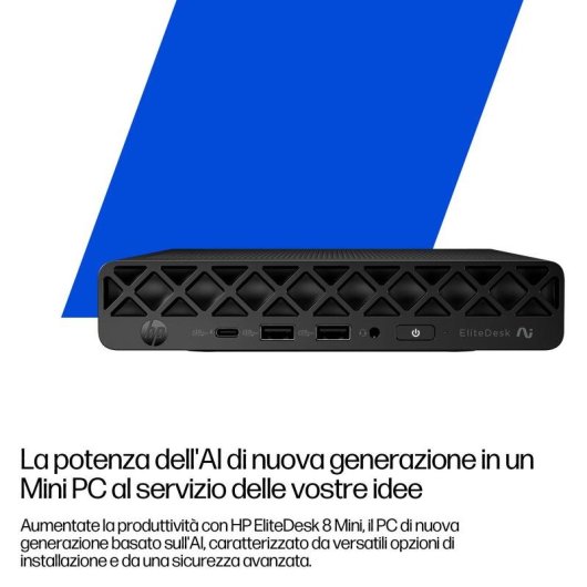 Mini PC HP EliteDesk 8 Mini G1a AMD 350 16GB 512GB SSD Radeon 860M Windows 11 Pro AI