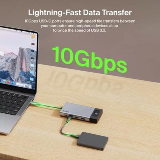Hub Belkin 8 puertos USB-C modelo INC027HQSGY para dos pantallas