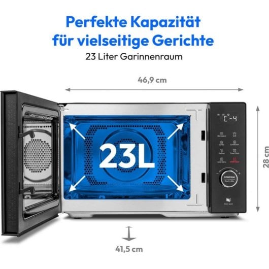 Microondas Medion MD12031 23 Litros 900W con Grill 1000W y Heissluft