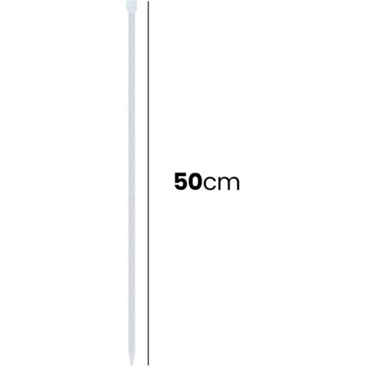 Kabelbinder Avizar YG-09053 Nylon 4.6 x 500 mm Weiß 25 Stück