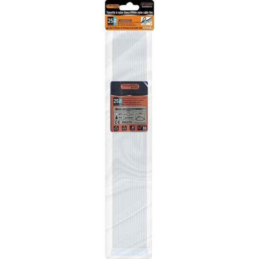 Kabelbinder Avizar YG-09053 Nylon 4.6 x 500 mm Weiß 25 Stück