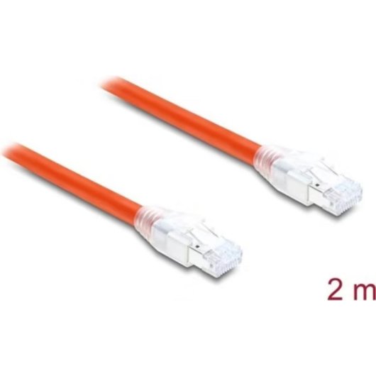 Cable de red Delock RJ45 Cat 8.1 S/FTP 2 m naranja
