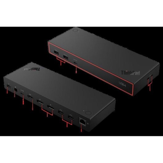 Docking Station Lenovo ThinkPad USB4 Dock 5000 USB-C 5 Puertos 4 Monitores