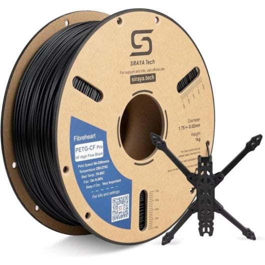Filamento PETG Fibra de Vidrio Siraya Tech ST3033 1,75 mm Alta Resistencia