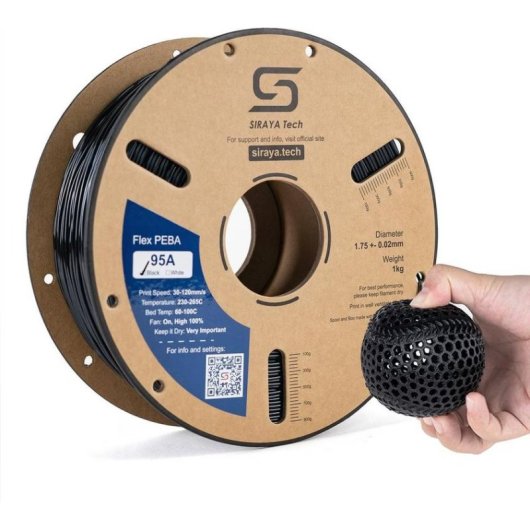 Filamento PEBA Siraya Tech ST3025 Flexible Ligero Alta Resistencia 3D
