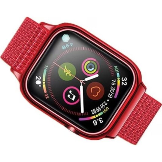 Pulseira Usams para Apple Watch Nylon Vermelha TPU
