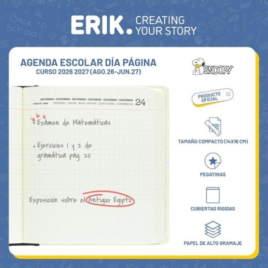 Agenda Escolar Grupo Erik Snoopy Día Página 11 Meses