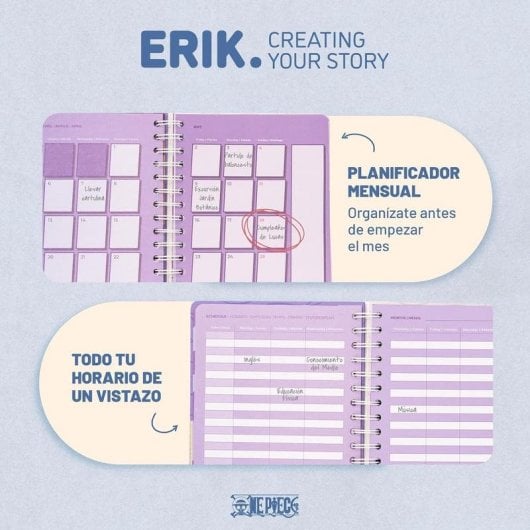 Agenda Escolar Grupo Erik One Piece Gear 5 Semana Vista A5 12 Meses