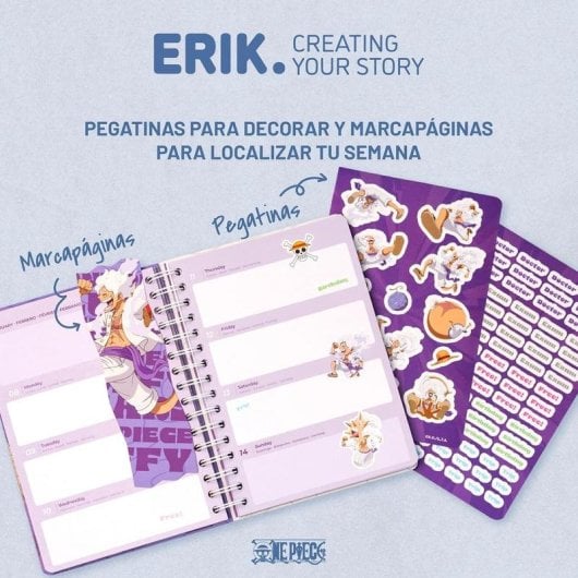Agenda Escolar Grupo Erik One Piece Gear 5 Semana Vista A5 12 Meses