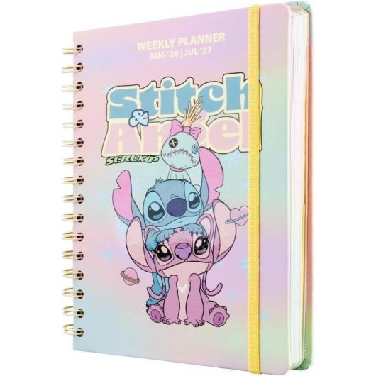 Agenda scolaire Groupe Erik Stitch et Angel A5 semaine vue 12 mois