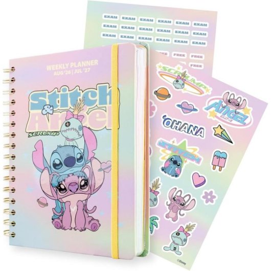 Agenda scolaire Groupe Erik Stitch et Angel A5 semaine vue 12 mois