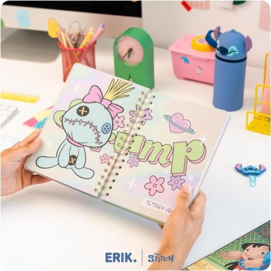 Agenda scolaire Groupe Erik Stitch et Angel A5 semaine vue 12 mois