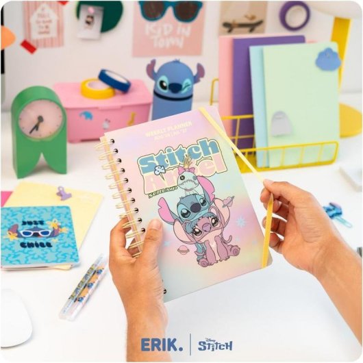 Agenda scolaire Groupe Erik Stitch et Angel A5 semaine vue 12 mois