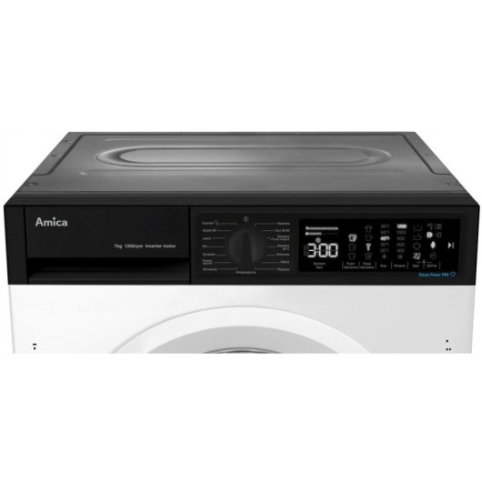 Lavadora Amica WABIC712ALISTO Carga Frontal 7Kg 1200rpm A Blanca SteamPower Pro