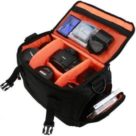 Bolsa Fotográfica Camrock Beeg X50 Preta com 5 Compartimentos Ajustáveis