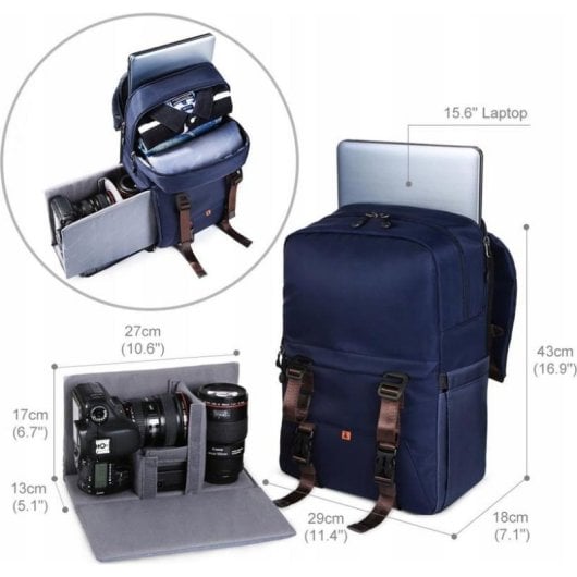 Fototasche K&F Concept 20L für DSLR, Laptop und Drohne