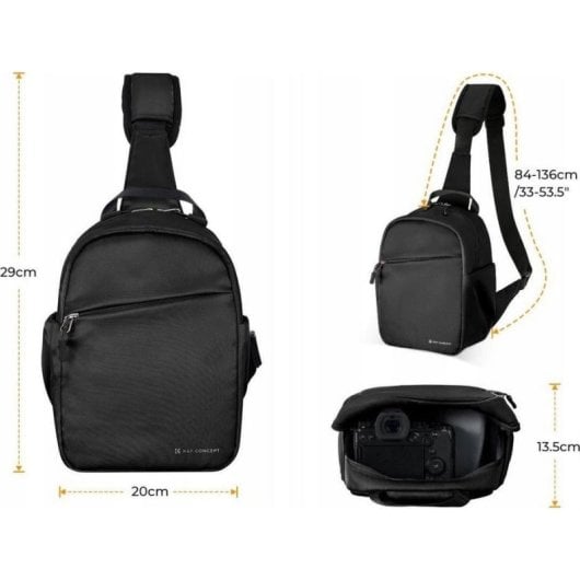 Borsa Sling K&F Concept KF13.171 5L per Fotocamera DSLR e Drone Nero
