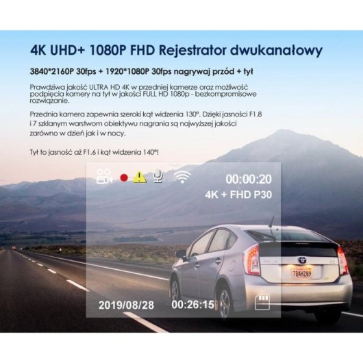 Caméra Viofo A129 Pro-G Duo 4K UHD GPS Wi-Fi