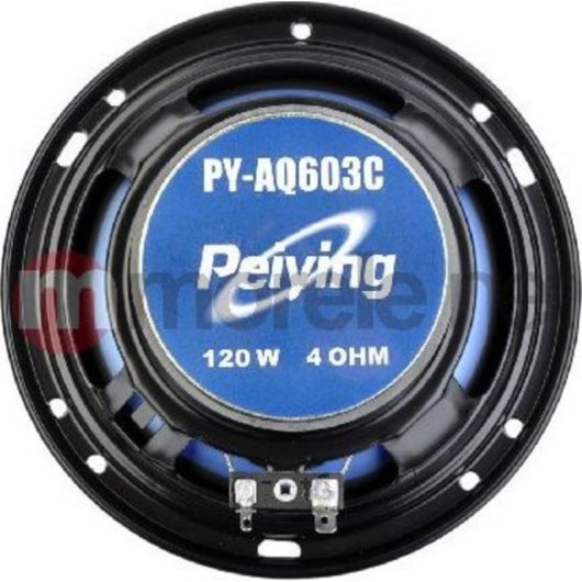 Altifalante Coaxial PeiYing PY-AQ603C 3 Vias 120W Max 154 mm Preto/Prateado/Azul