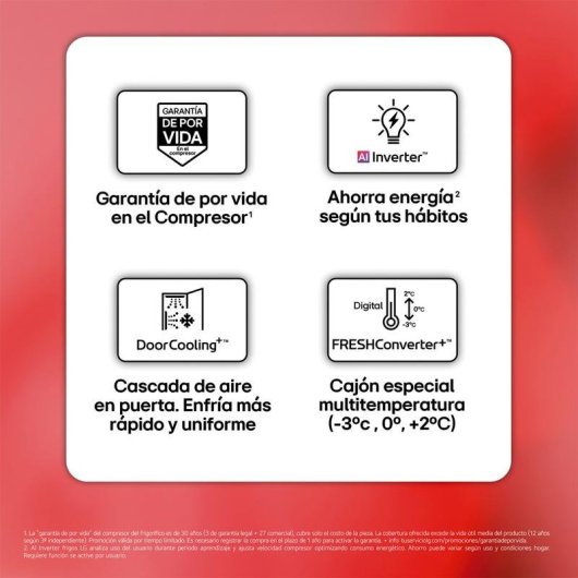 Frigorífico Combi LG GBBS726CEV Total No Frost 203cm 375L C Negro WiFi