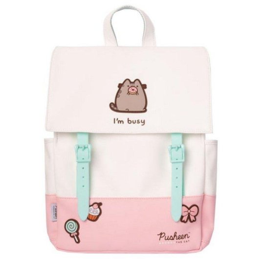 Mochila Grupo Erik Pusheen Rose Collection Poliéster Licencia Oficial