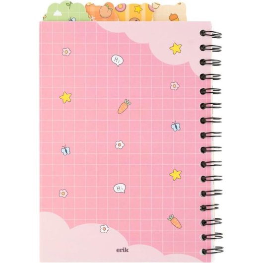 Cahier A5 Kawaii Groupe Erik 80 Feuilles Bullet Wire-o