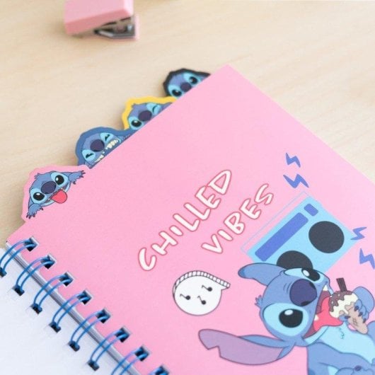 Libreta Disney Stitch Grupo Erik A5 80 Hojas Rayadas con Espiral