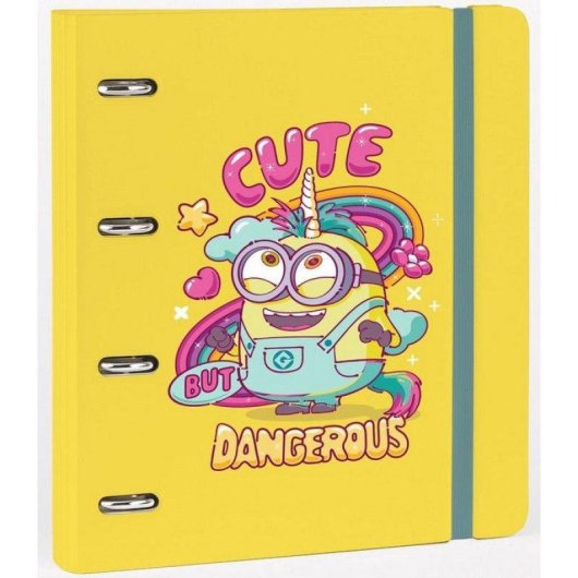 Cartella 4 Anelli Polipropilene Minions Grupo Erik