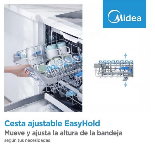 Lavavajillas Midea MDWEB1403LB-WS 14 Servicios E con puerta deslizante y app