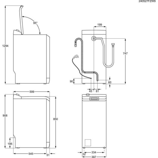 Lavadora Electrolux ETE6172P1A Carga Superior 7Kg 1200rpm A Blanca con Display