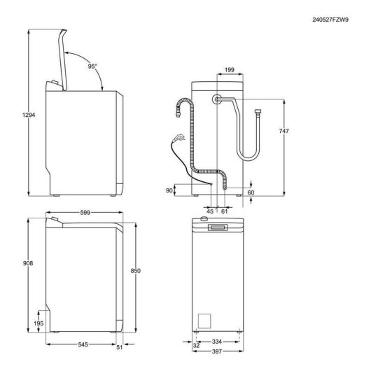 Lavadora Electrolux ETE6162P1A Carga Superior 6 kg 1200 rpm A Blanca con Display