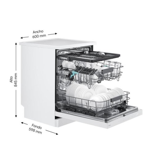 Lavavajillas Samsung DW80H73YBFZU1 14 cubiertos B WiFi AutoRelease WaterJet Clean