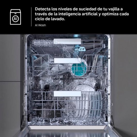Lavavajillas Samsung DW80H73YBFZU1 14 cubiertos B WiFi AutoRelease WaterJet Clean
