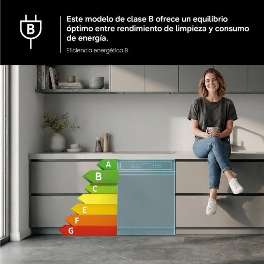 Lavavajillas Samsung DW80H73YBFZU1 14 cubiertos B WiFi AutoRelease WaterJet Clean