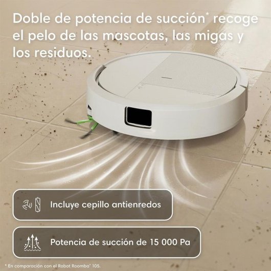 Robot Aspirador y Fregasuelos iRobot con Autovaciado Mapeo Wi-Fi 250 min Autonomía