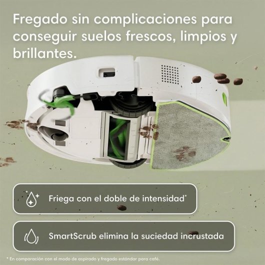 Robot Aspirador y Fregasuelos iRobot con Autovaciado Mapeo Wi-Fi 250 min Autonomía