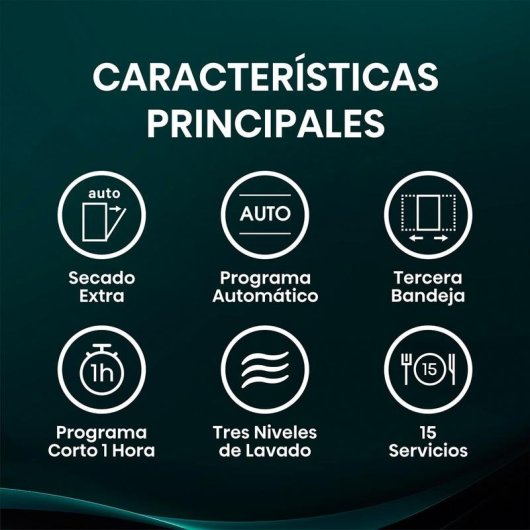 Lavavajillas Hisense HS643B90W 15 Servicios B con tercera bandeja y AquaStop