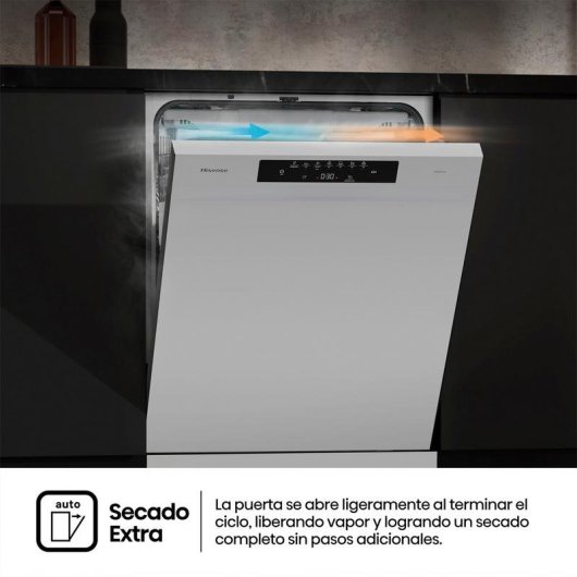 Lavavajillas Hisense HS643B90W 15 Servicios B con tercera bandeja y AquaStop