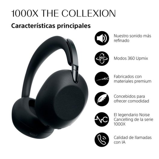 Casque Sony 1000X THE COLLEXION sans fil Bluetooth 6.0 avec réduction de bruit, son premium noir