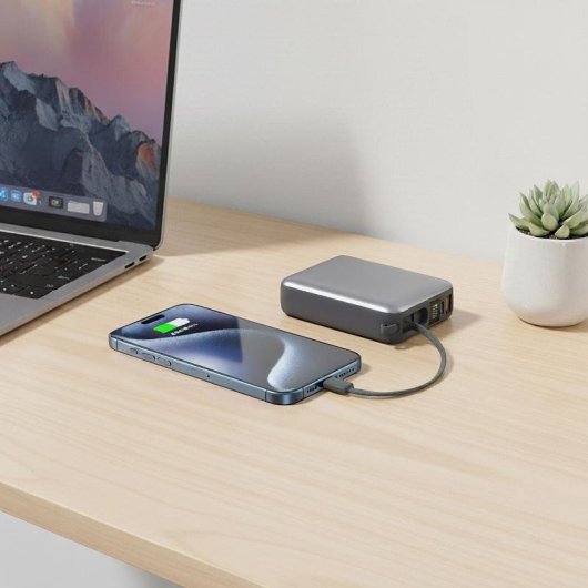 Batterie Externe Akashi ALTPBCAB20 20000 mAh 22.5W Power Delivery Gris