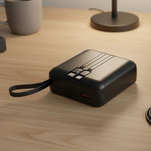 Batería Externa Akashi ALTPB22CABLK 10000 mAh 22.5W Carga Rápida Negro