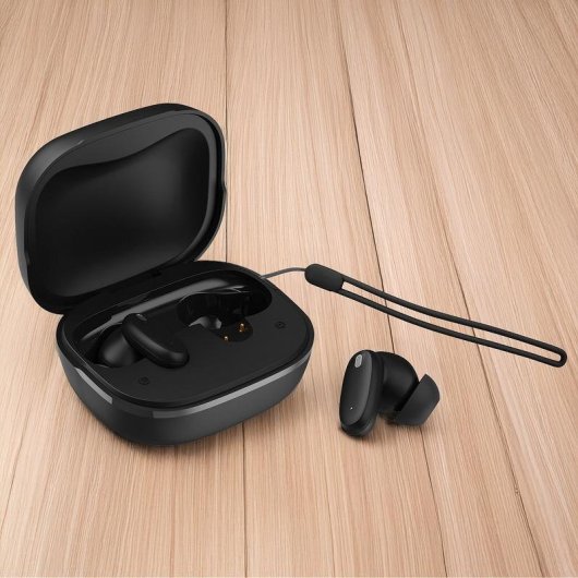 Auriculares Akashi ALTANCBSCRBLK sans fil Bluetooth 6.0 avec réduction de bruit Noir