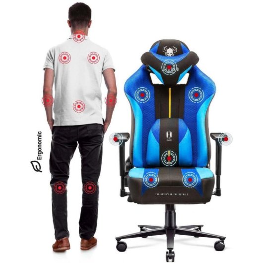 Silla Gaming Diablo Chairs X-Player 2.0 Frost Black Normal Size