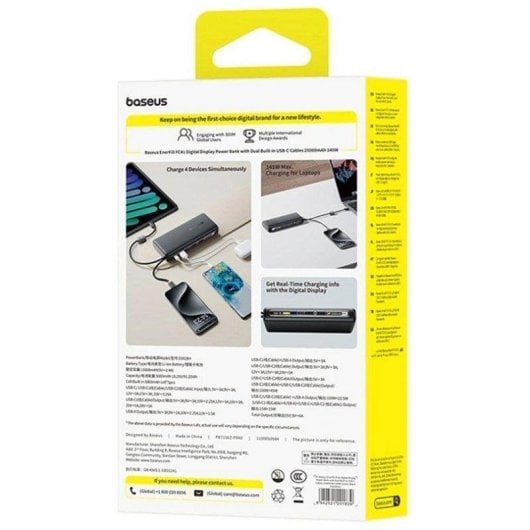 Power Bank Baseus EnerFill FC41 25000mAh 145W Cavi USB-C Integrati