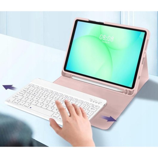 Cover Tech-Protect SC Pen + Keyboard per Samsung Galaxy Tab A9/A11 8.7" Rosa